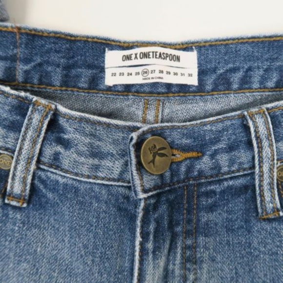NWT One Teaspoon Awesome Baggies Destroyed Jean 26 - Picture 6 of 6